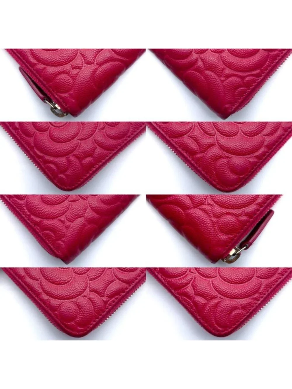 Chanel Wallet New Camellia Embossed Caviar